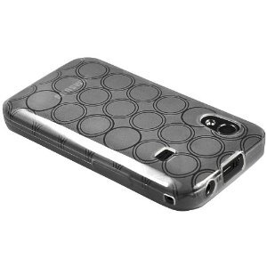 Paperback Samsung S5830 Galaxy Ace TPU Rubber Case - Smoke Black Circle Book