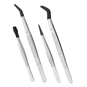 VALICLUD 4Stücke Beschichtete Präzisions-Laborpinzetten