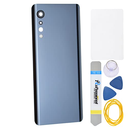 Aurora Gray Acrylic Glass Cover Housing Door Replacement Backs for LG Velvet Velvet 5G Including Rear Camera Glass Lens Pre-Install Adhesive and Installation Instruction Tool Kit