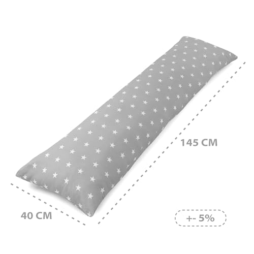 Totsy Baby Seitenschläferkissen 40 x 145 mit Bezug Baumwolle - Body Pillow Seitenschlafkissen...