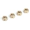 LCX Racing 1/10th RC Crawler Car Brass Hex Wheel Hex Adapter Set 4.7g/PCS for Axial RBX10 RYFT AXP8 Gilamon 2.2, Upgrades Parts Accessories