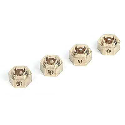 LCX Racing 1/10th RC Crawler Car Brass Hex Wheel Hex Adapter Set 4.7g/PCS for Axial RBX10 RYFT AXP8 Gilamon 2.2, Upgrades Parts Accessories