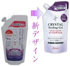 Amazon エルソワ化粧品 Ellesoie クリスタルピーリングジェル 詰替用300g 保存用キャップ付 エルソワ化粧品 ゴマージュ ピーリング 通販