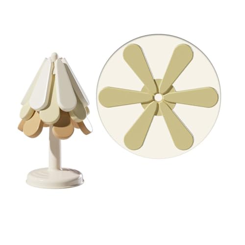 Juego de salvamanteles de silicona plegables de madera, posavasos con forma de árbol de Navidad para alfombrillas, ollas calientes, para tetera