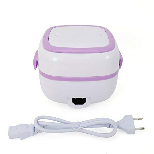 Mini Rice Cooker Lila Reiskocher 1L mit Warmhaltefunktion und Dämpfeinsatz, Löffel und Messbecher200W