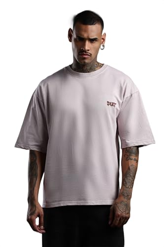 Image of DUIT Men's Printed Round Neck Cotton Blend T-Shirt White Color