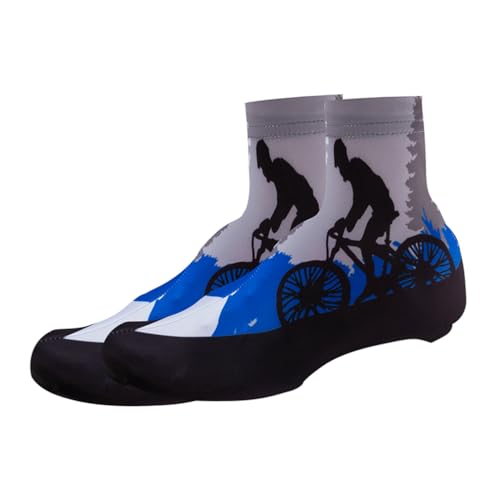 Cubiertas para zapatillas de ciclismo impermeables al viento, para bicicleta de carretera, XL amarillas miniatura 4