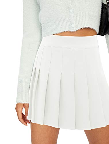 Wedtrend Dames plooirok gestreepte rok kort hoge taille skater tennis minirok A-lijn rekbaar schoolmeisje rok - Image 6
