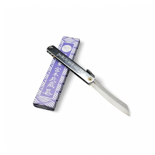 Higo Folding Knife 2.76" Blade – Japanese All-Steel Pocket Knife for Camping, Carving, Utility Use – Handmade in Miki Japan