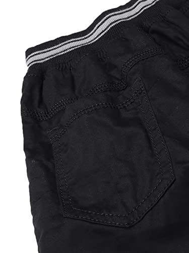 Image of ADBUCKS Boys Mid Rise Relaxed Easy Wash Chambray 3 /4th Cargos Trousers