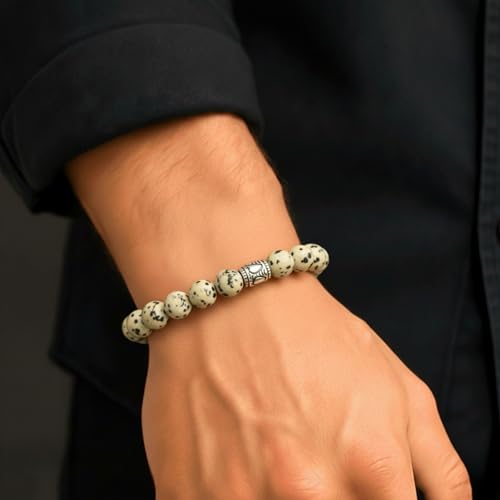 Image of THE MEN THING Natural Stone Bracelets - Adjustable Beaded Wristwear for Men & Boys (Multi-Design Collection)