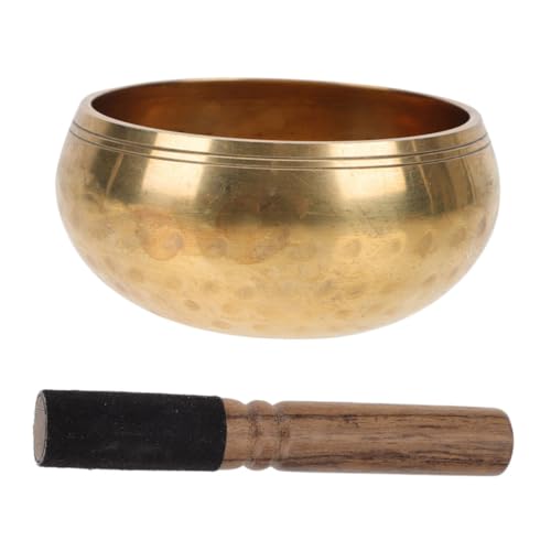 VANZACK 1 Set Creative Singing Bowl for Meditation Relaxation Decorative Bowl with Rod Versatile Therapy Tool for Relief Home and Music Instrument