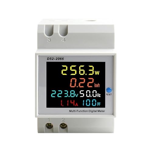 Compteur intelligent 6 en 1 rail DIN D52-2066 pour tension et courant