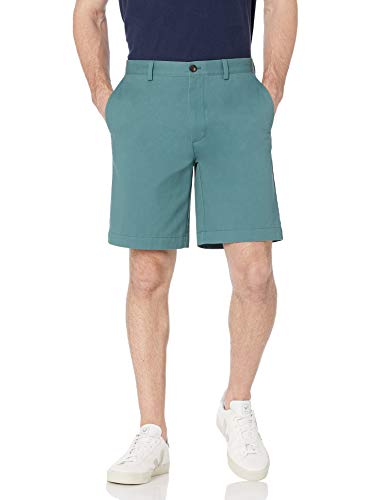 Image of Amazon Essentials Men's Classic-Fit 9 inch Cotton Twill Chino Shorts with Button-Through Pockets