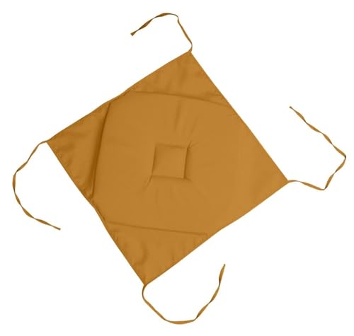 1001kdo Coussin Galette de Chaise 4 Rabats Curry 40x40cm