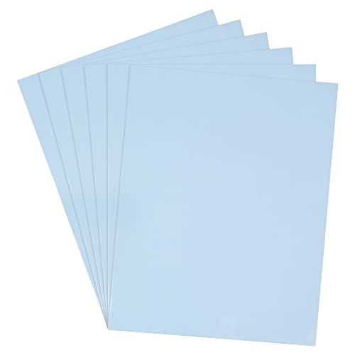 Jam Paper Laminated Two Pocket Glossy School Folders - Letter Size - High Gloss Baby Blue - Bulk 25/Pack #TOP4
