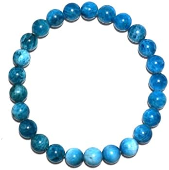 Valentines Day Gifts for Kids Girls, Blue Apatite Bracelet for Women Men | 6mm Round Beads | Fits for 6.5-7 inch Wrist Size | 3A Grade Root Chakra Crystal | Nice Gift for Friends and Familys
