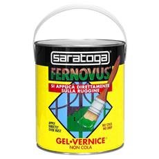 SARATOGA Vernice Gel Antiruggine Pronta All'Uso Senza Bisogno Di Trattamenti Preliminari, Latta Da 2500 Ml Nero Brillante