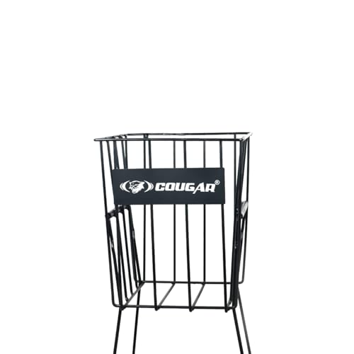 Image of COUGAR Ball Pick-Up Basket - Holds 72 Tennis Balls, Waist Height for Easy Access, Collects Balls from Ground, Ideal for Serving Practice, Lightweight and Durable for Court Training(Colour May Vary)