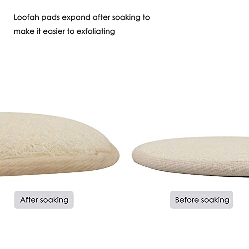 Mooerca EXFOLIATING68LOOFAH 10-Pack Exfoliating Loofah Sponge Pads - Natural Luffa & Terry Cloth, Body Scrubbers thumb #7