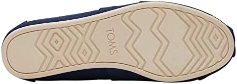 TOMS Women's Alpargata Recyled Cotton Canvas Loafer Flat, Navy, 5 Wide | Image 5