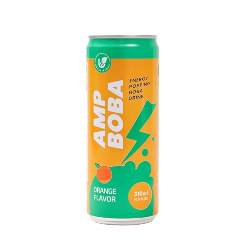 Image of Hojalicious - AMPBOBA Energy Popping Boba Drink (Set of 6, Orange)