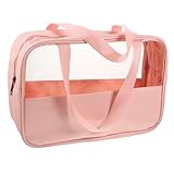 SOIMISS Bolsa de Viaje Grande Transparente para Maquillaje y Aseo Organizador Portátil Multiusos Ligero y Espacioso para Cosméticos y Artículos de Tocador para Hombres y Mujeres