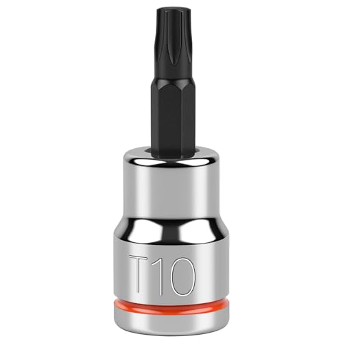 Image of 3 /8 Inch Drive Torx Bit Socket, T10, Full Polished, Premium CR-V & S2 Alloy Steel Head Made for Auto /Mechanical