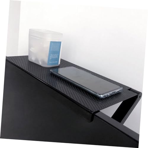 Étagère à écran noire plastique ABS support rangement ordinateur TV structure stable