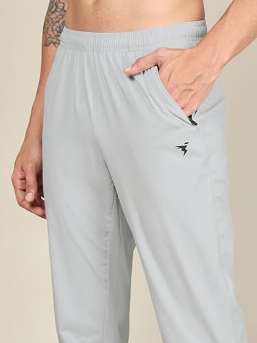 Image of TECHNOSPORT Men Mid Rise Regular Fit Solid Stretchable Joggers, Techno Dry for Regular Use and Sports
