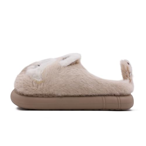Image of VRITRAZ Women's Comfort Slip On Closed Toe Warm Winter House Clog Indoor Slipper with Cute Print and Degins