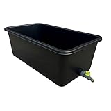 Dog Bath Tub 90L With Drain Plug - Large Rectangular Plastic Pet Bath Container With Quick Connect Valve for Easy Water Drainage - Durable Wash Tub For Dogs, Grooming, Cleaning and Outdoor Use