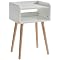 IBUYKE Table De Chevet Scandinave Ouverte 38,5 X 29 X 59,5 Cm - Blanc WNS003W