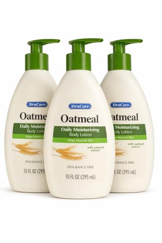oatmeal Xtra.care Daily Moisturizing Body Lotion Extract Soothing Hydration for Dry & Sensitive Skin 10 fl oz (Pack of 3)