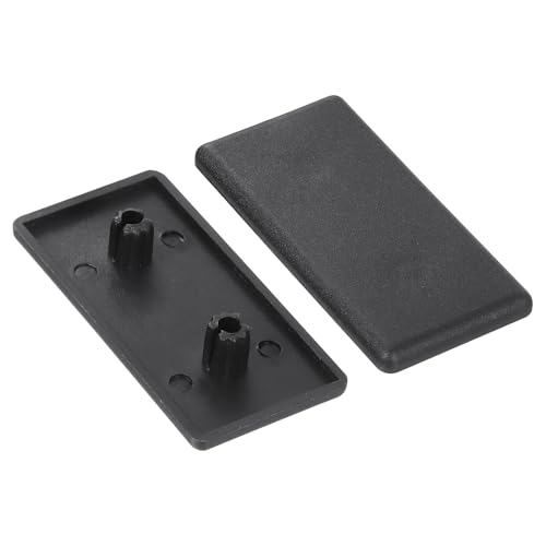 Image of uxcell 10Pcs Extruded End Cap Nylon, 30x60mm T-Slot Aluminum Profile 3060 European Standard End Cap Extrusion Plug for Trolley, Fish Tank Rack, Storage Rack, Black