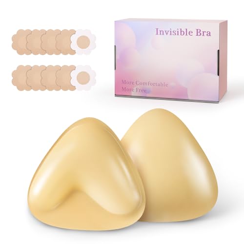 Image of Sticky Bra Inserts Push Up- Reusable Double Sided Adhesive Bra, Instant Lift Silicone Bra Inserts