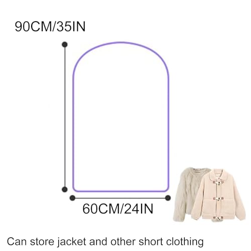 2 Purple Garment Bags for Hanging Clothes, Organza Dress Bag, Side Opening, Suitable for Clothes Rod, Wardrobe(60x90cm/24x35in)2