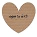 100 etichette adesive Kraft cuore personalizzate con il vostro testo