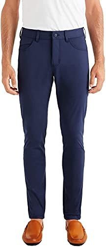 Rhone Men's Commuter Five Pocket Slim Fit Pant, Premium Comfort, Breathable 4-Way Stretch Fabric (Navy, 32W x 33L)