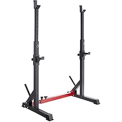 Maquina Para Hacer Sentadillas Con Peso tectake 404236 Estante para sentadillas con soporte para pesas, Squat rack, Aparato para entrenamiento de fuerza, Equipo para fitness