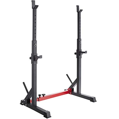 STRUTTURA REGOLABILE E VERSATILE: Regola l’altezza e la larghezza del tuo rack in base al tuo allenamento: squat o sollevamento pesi, tutto diventa possibile! Il supporto regolabile ti offre flessibilità e comfort, sia per uso domestico che in palestra. Adatto a tutti i livelli di allenamento, come home gym o per allenamenti professionali.