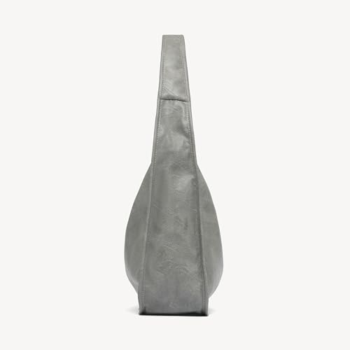 Image of NEWBELLA Hobo Purse, PU Leather Shoulder Bag, Tote Handbag for Work and Travel (Quartz Grey)