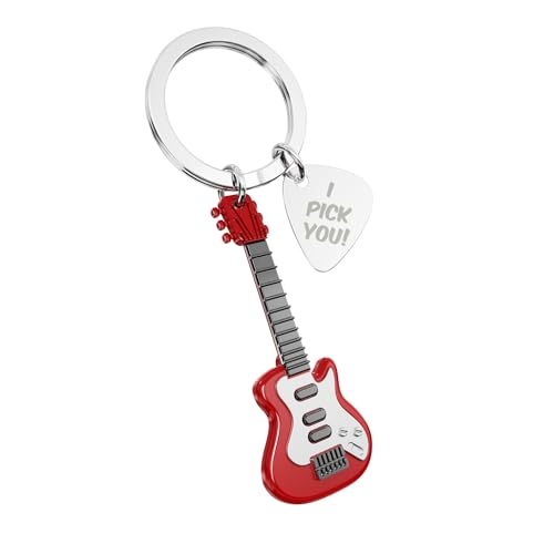 METALMORPHOSE - Porte-clés Guitare - Porte Clé Instrument de Musique - Cadeau Original Homme et Femme