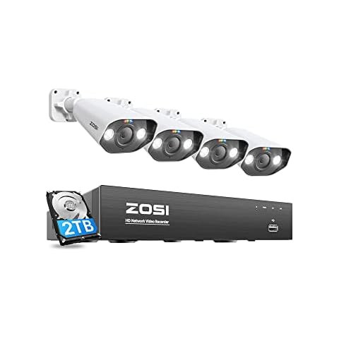 Kit de Cámara de Vigilancia ZOSI 4K PoE 8CH con 2TB HDD Cover