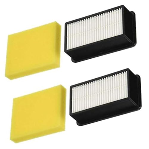WIIYENA - WIIYENA Lot de 2 + 2 filtres en mousse pour aspirateurs verticaux Bissell CleanView, filtres de rechange pré-moteur et post-moteur, jaune, noir, blanc