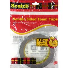 3 m Double Sided Foam Tape 2.4 cm x 3 m - Pack of 3