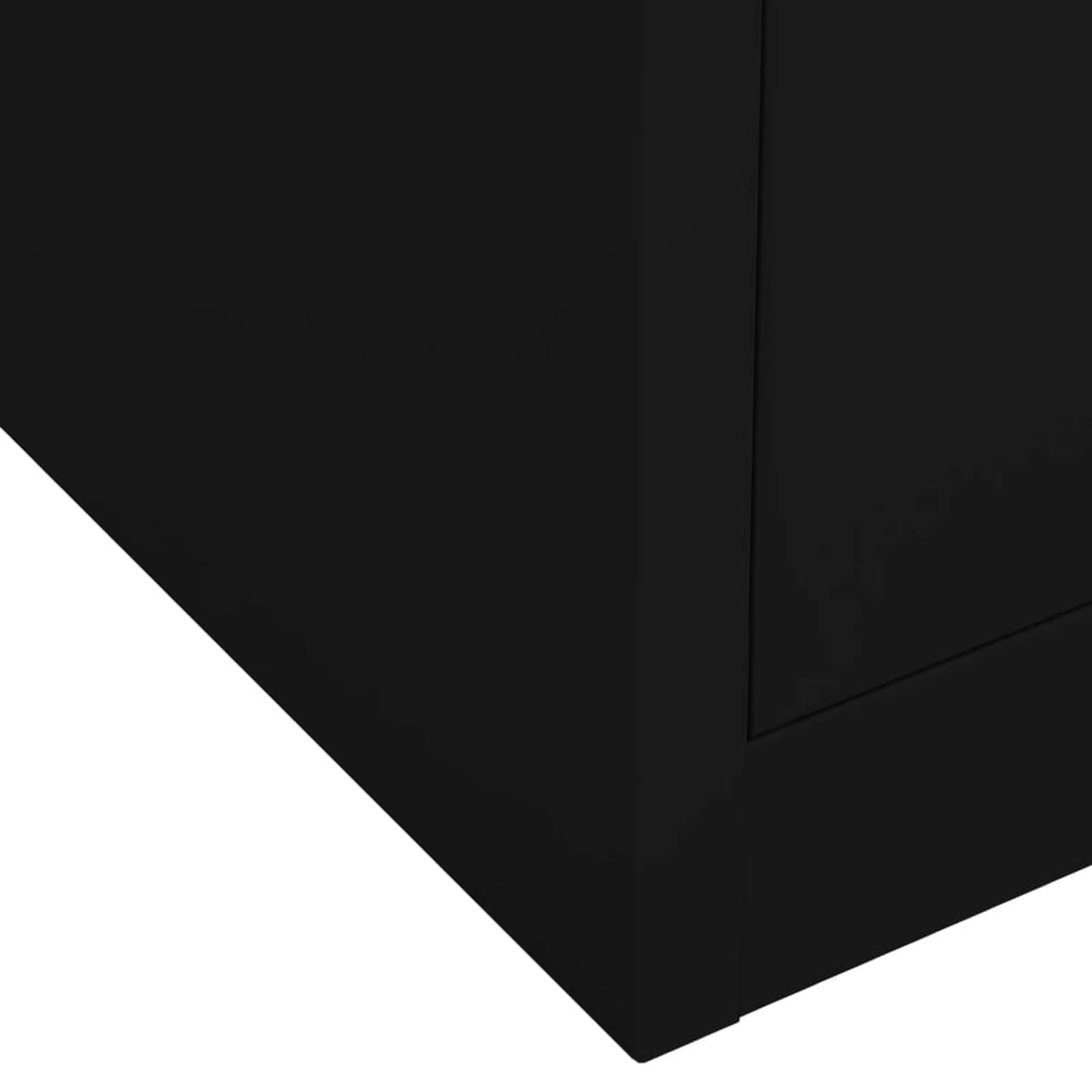 GuyAna Armadio per Ufficio Nero 90x40x102 cm in Acciaio,Armadi Archivio,Armadio per Ufficio,Mobile Ufficio(SPU:336407)