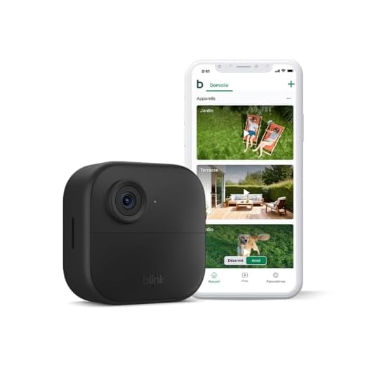 Caméra Blink Outdoor 4 (Nouvelle génération) : caméra de surveillance connectée HD sans fil, 2 ans d'autonomie, détection de mouvements avancée - caméra supplémentaire uniquement - IP65