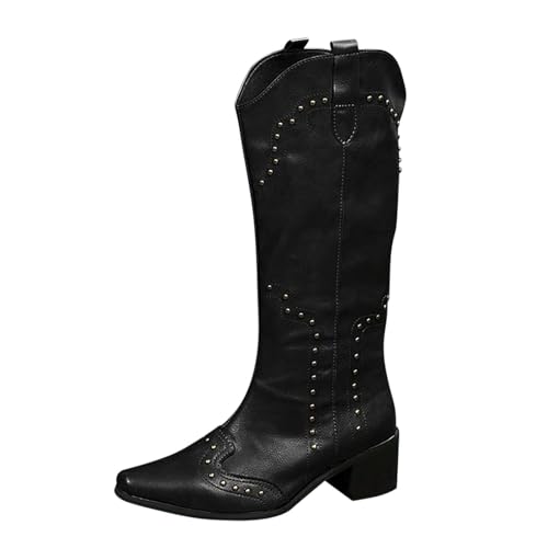 Bottes d'hiver pour femmes avec talon épais moyen stable et confortable
