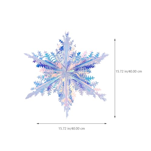 Bolas de copo de nieve azul MALUGOGO tridimensionales que resaltan el ambiente festivo en casa 3